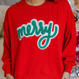 Merry Script Sweatshirt