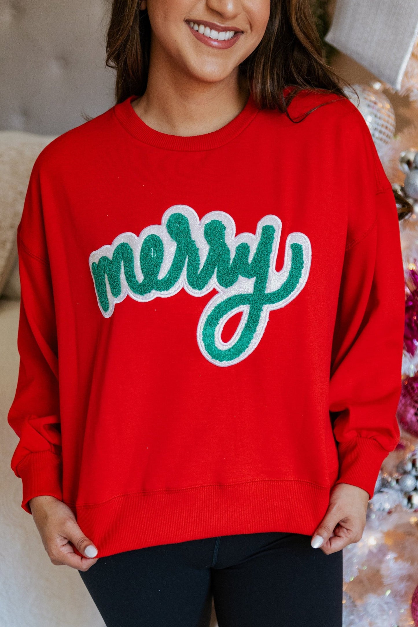 Merry Script Sweatshirt