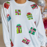 The Perfect Gift Sequin Sweatshirt