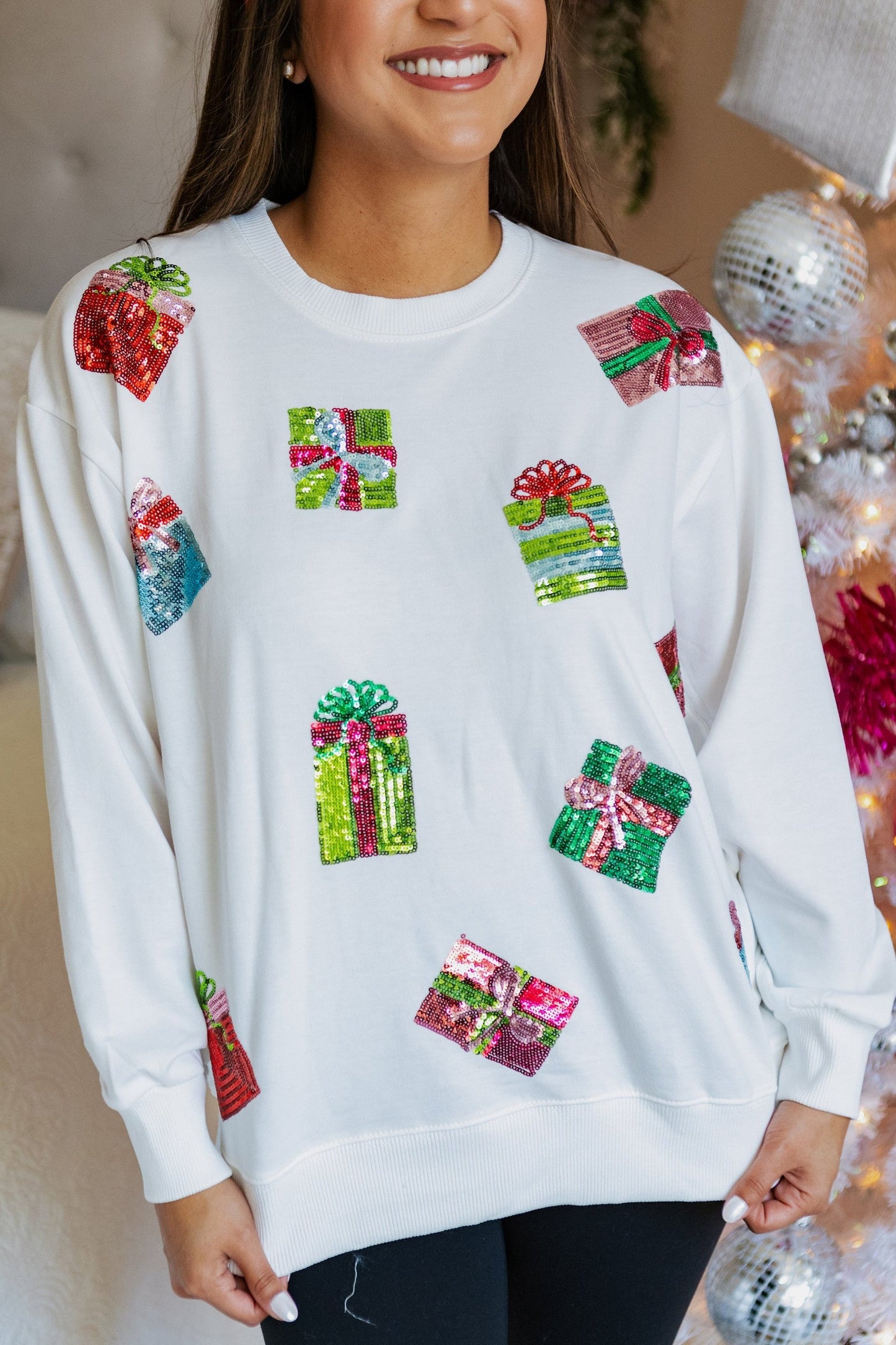 The Perfect Gift Sequin Sweatshirt