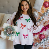 Sequin Bows Sweatshirt