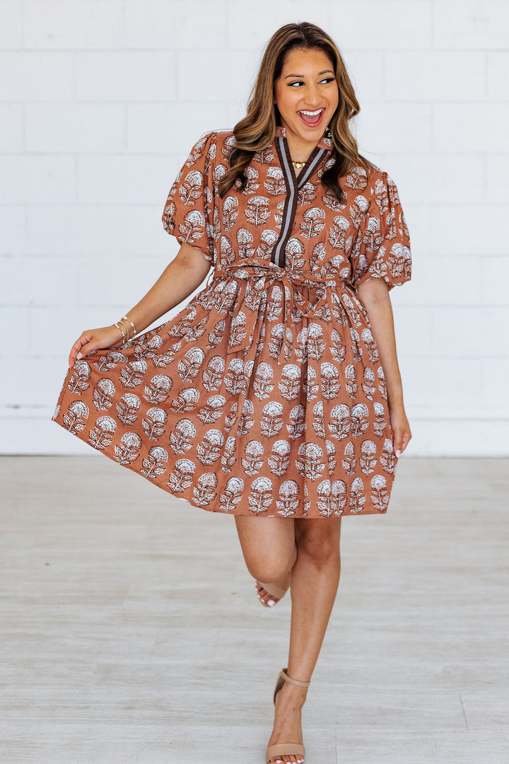 SHANNON PUFF SLEEVE FLORAL DRESS