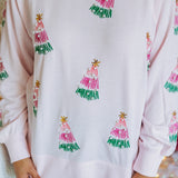 Scattered Pearls Christmas Tree Sweatshirt