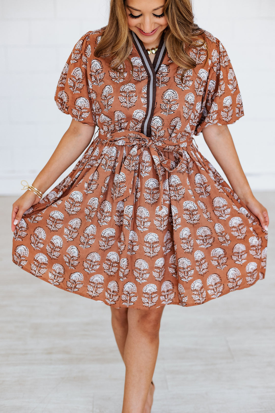 SHANNON PUFF SLEEVE FLORAL DRESS