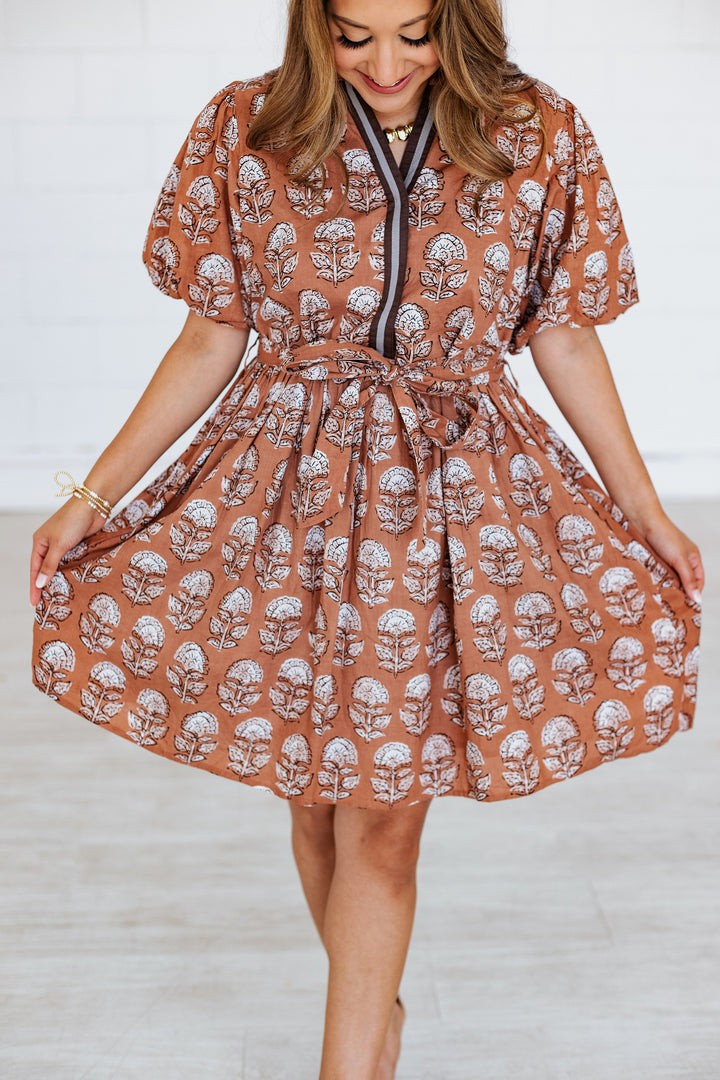 SHANNON PUFF SLEEVE FLORAL DRESS