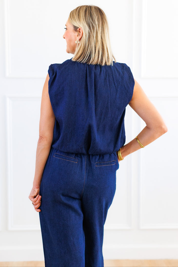 DENIM BUBBLE TOP