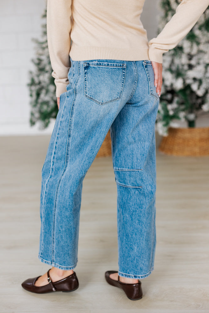 KATE HIGHRISE CROPPED BARREL JEAN