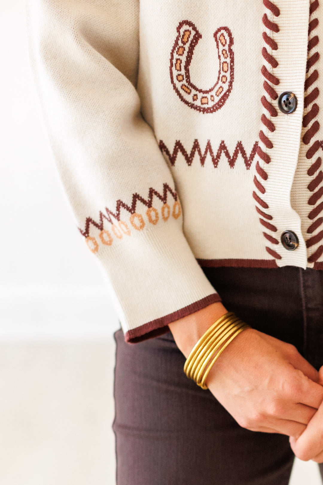 WESTERN INTARSIA CARDIGAN