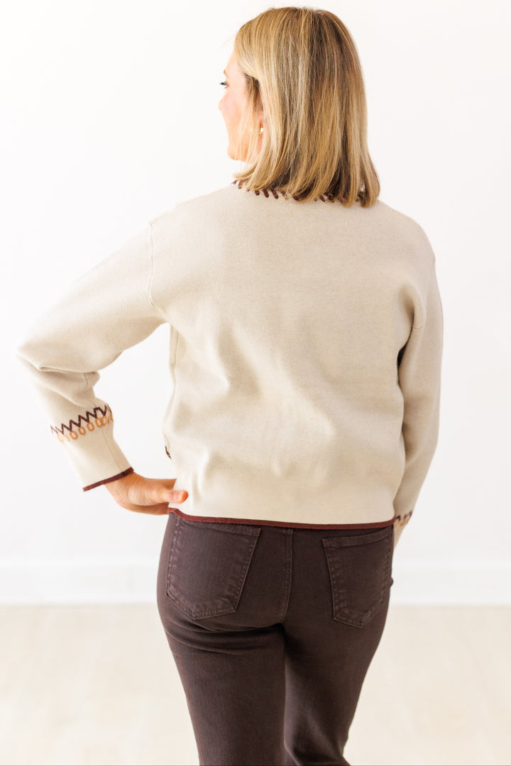 WESTERN INTARSIA CARDIGAN