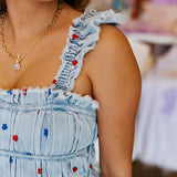 STAR DENIM ROMPER