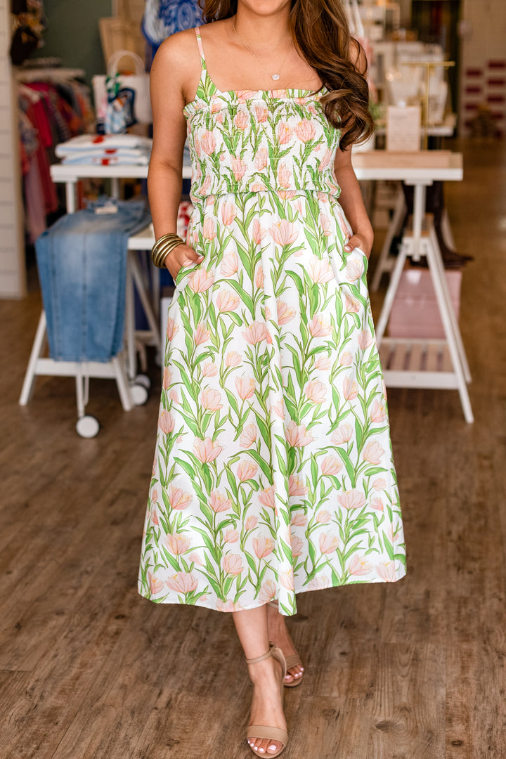 BLOOMING TULIPS MAXI DRESS