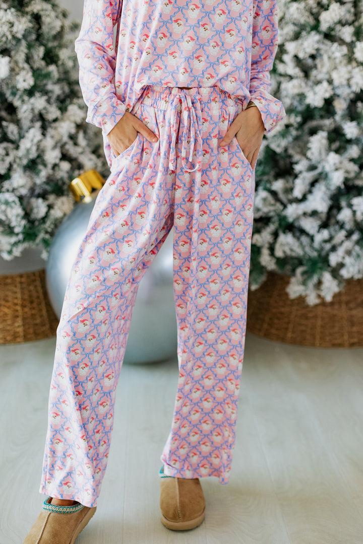 SANTA BABY BOW PAJAMA SET