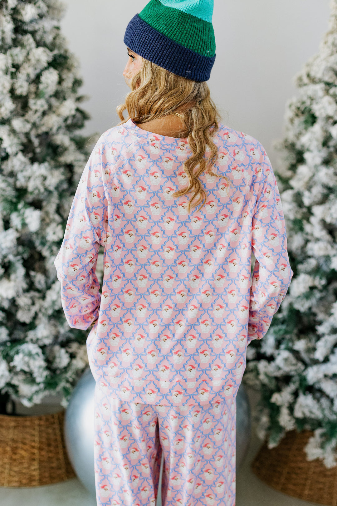 SANTA BABY BOW PAJAMA SET