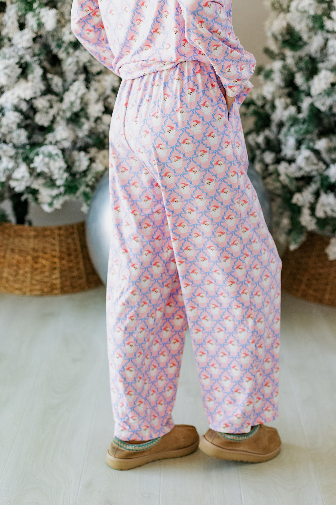 SANTA BABY BOW PAJAMA SET