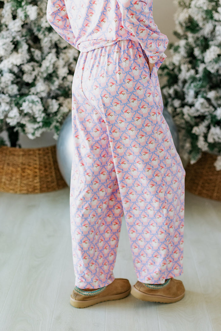 SANTA BABY BOW PAJAMA SET