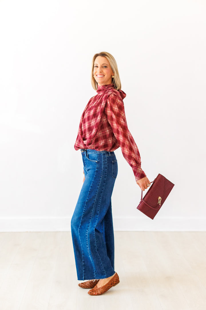 SIDE PANEL WIDE LEG JEAN
