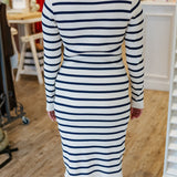 Casual Friday Stripe Midi Dress