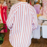 Z SUPPLY: PERFECT LINEN TOP- CABANA RED