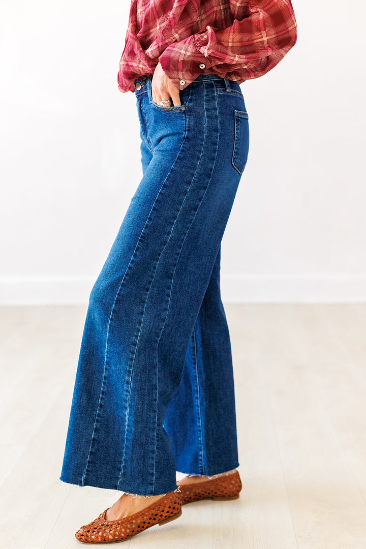 SIDE PANEL WIDE LEG JEAN
