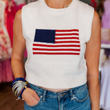 'USA' FLAG SWEATER VEST
