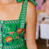 GREEN GARDENS MIDI DRESS