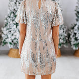 Champagne Bubbles Sequin Dress