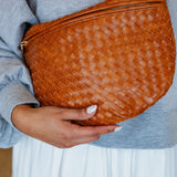 Brown Woven Bum Bag