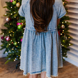 Take It Easy Mineral Washed Denim Dress