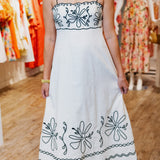 ELIZA LINEN MIDI DRESS