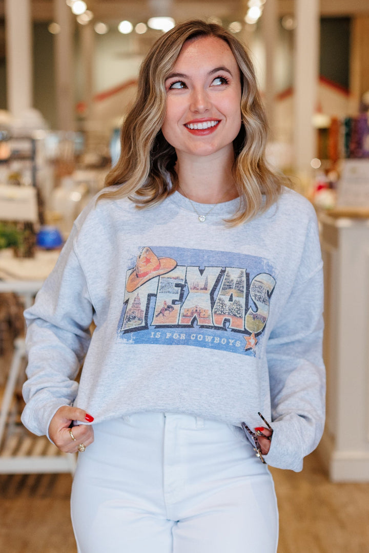 TEXAS IS FOR COWBOYS CREWNECK