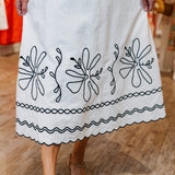ELIZA LINEN MIDI DRESS