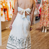 ELIZA LINEN MIDI DRESS