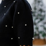 Pearl & Rhinestone Embellished Sweater