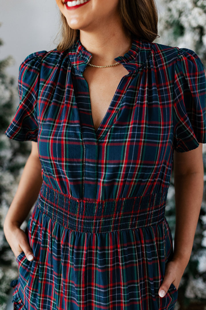 CHAPMAN PLAID MAXI DRESS