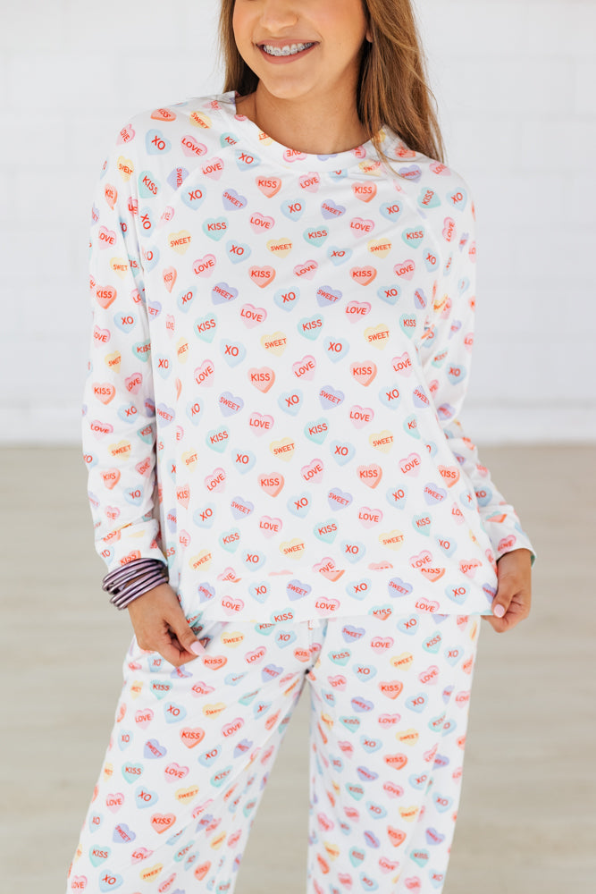 CANDY HEARTS LONGSLEEVE PAJAMA SET