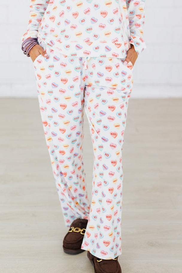 CANDY HEARTS LONGSLEEVE PAJAMA SET