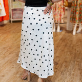 SILK POLKA DOT MAXI SKIRT