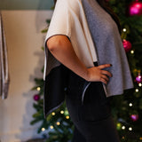 Winter Neutrals Colorblock Poncho