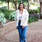 COZY UP FUR JACKET: CREAM