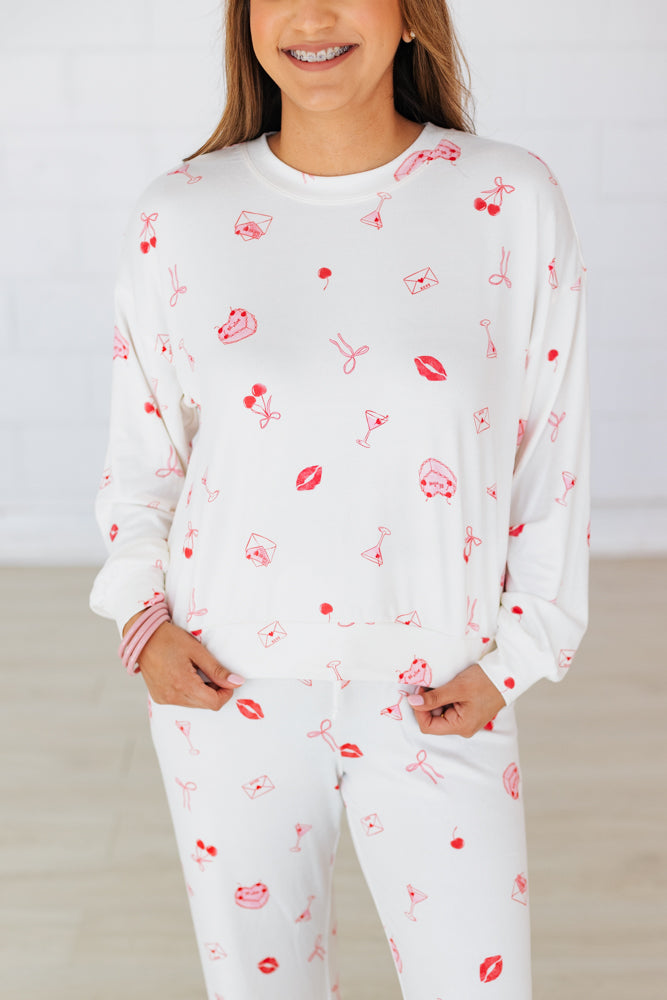 Z SUPPLY: MIRA SWEET THINGS LONGSLEEVE TOP- VANILLA ICE