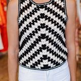 CROCHET CHECKERED TOP