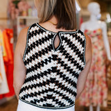 CROCHET CHECKERED TOP