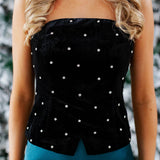 Velvet Rhinestone Bustier