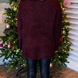 Cabernet Fuzzy Turtleneck Sweater