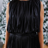 Little Black Pleated Top