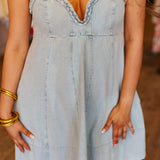 ICY DENIM MINI DRESS