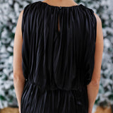 Little Black Pleated Top