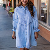 To the Rodeo Denim Shirtdress