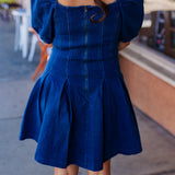 Indigo Dreams Square Neck Denim Dress