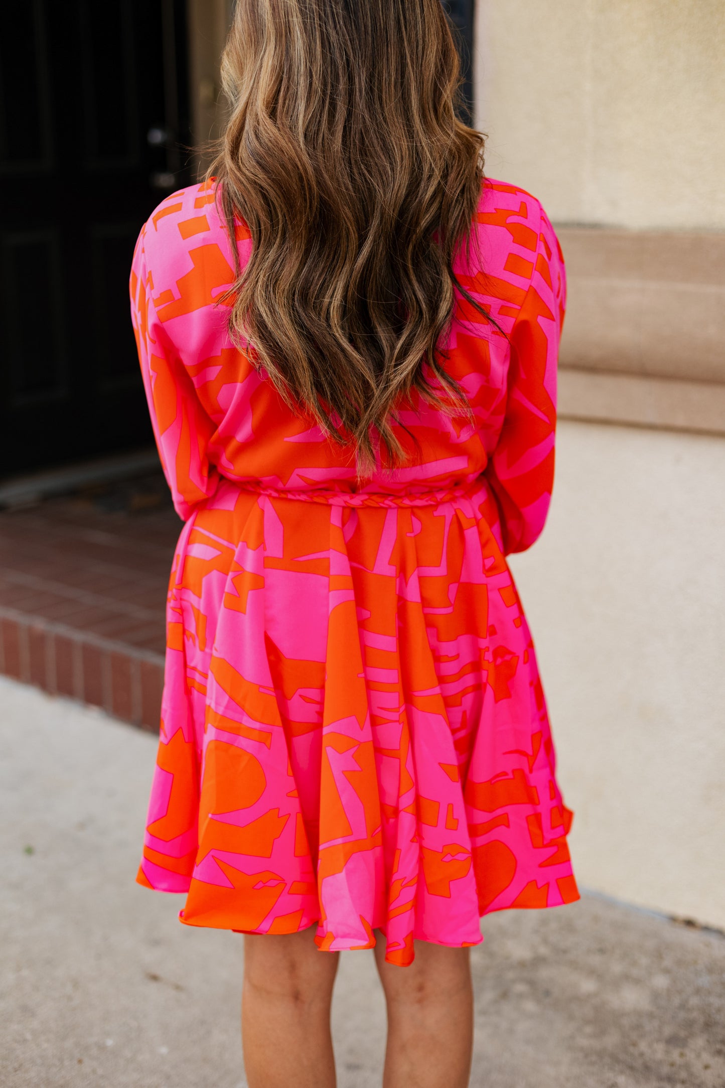 DAYGLOW BRAIDED BELT DRESS